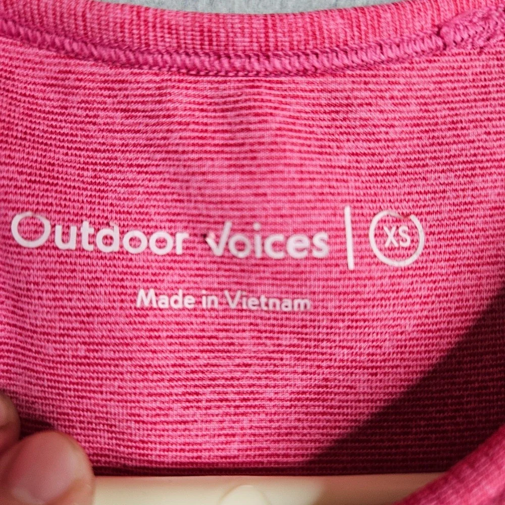 Outdoor Voices Womens Crop Tank Top Size XS Pink Athletic Sports Bra Activewear